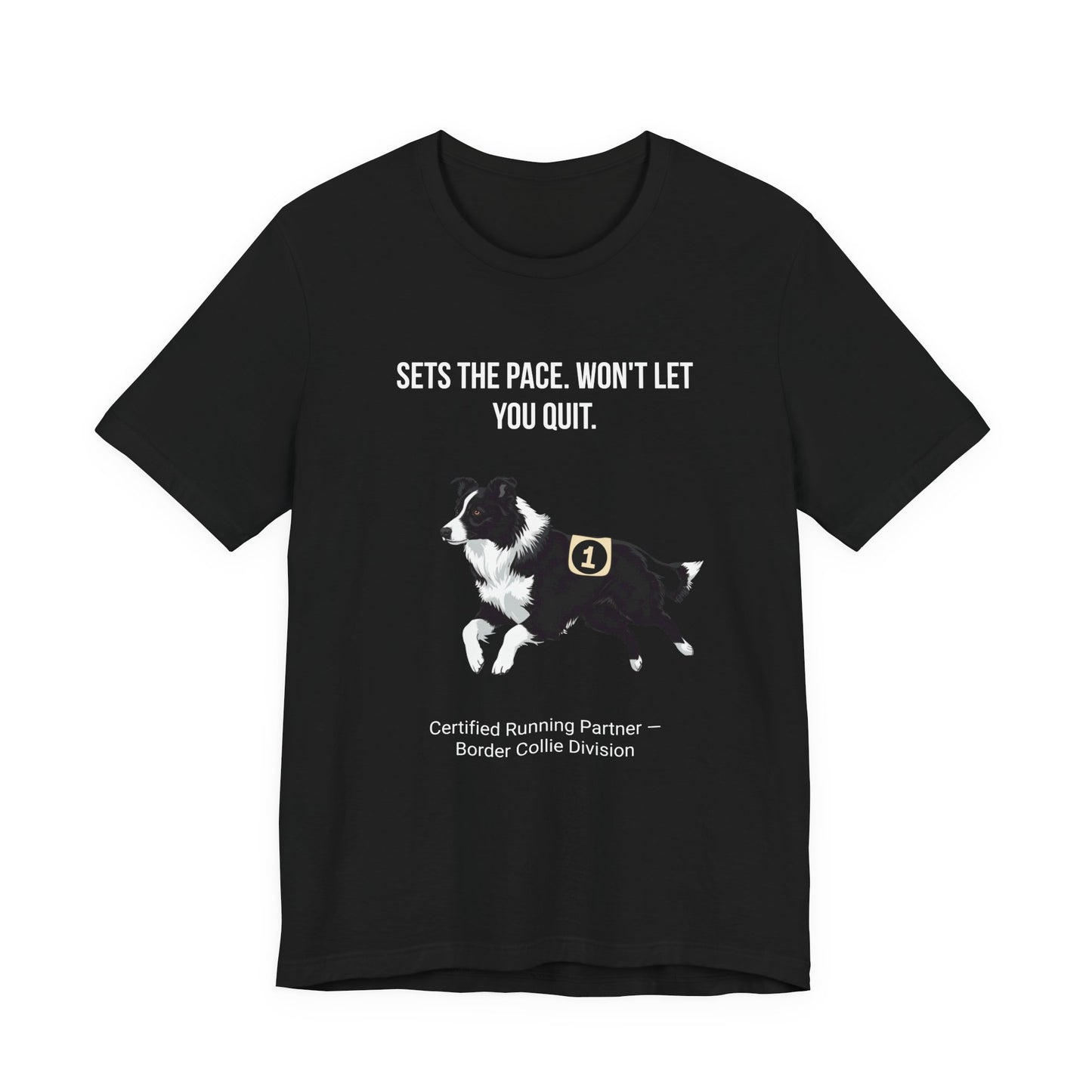 Running Buddy T-Shirt — Funny Border Collie Unisex Tee