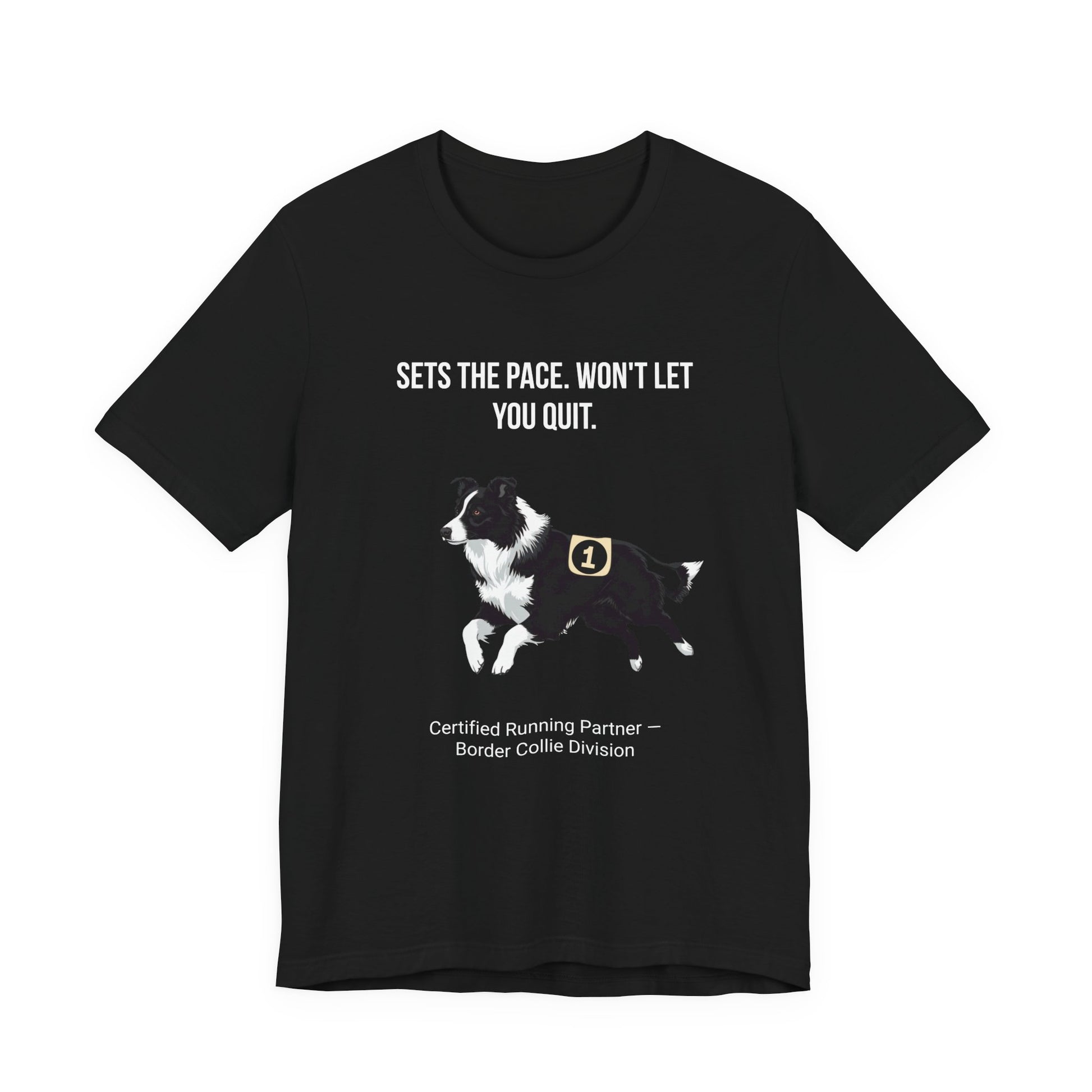 Running Buddy T-Shirt — Funny Border Collie Unisex Tee