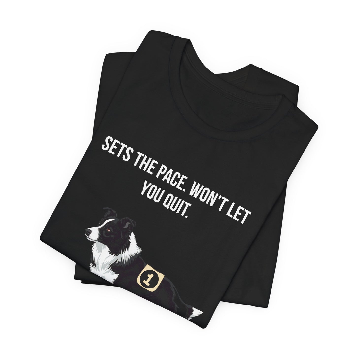 Running Buddy T-Shirt — Funny Border Collie Unisex Tee