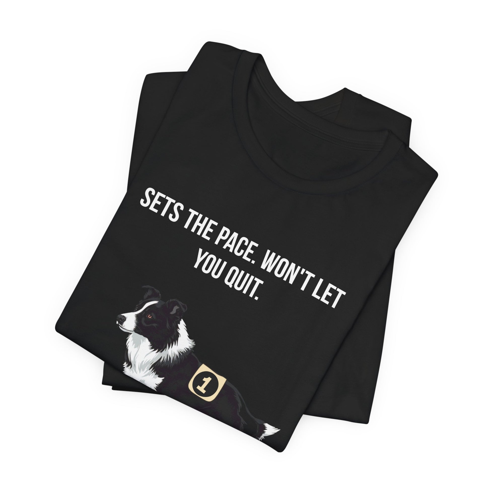 Running Buddy T-Shirt — Funny Border Collie Unisex Tee