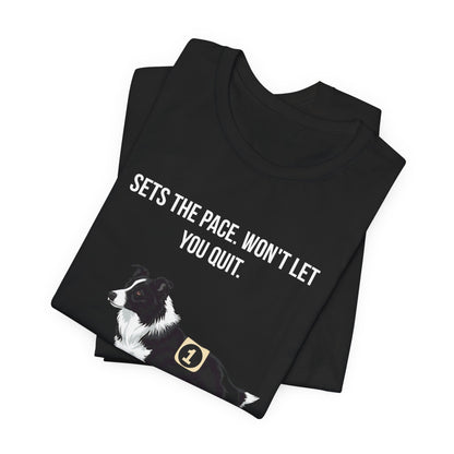 Running Buddy T-Shirt — Funny Border Collie Unisex Tee