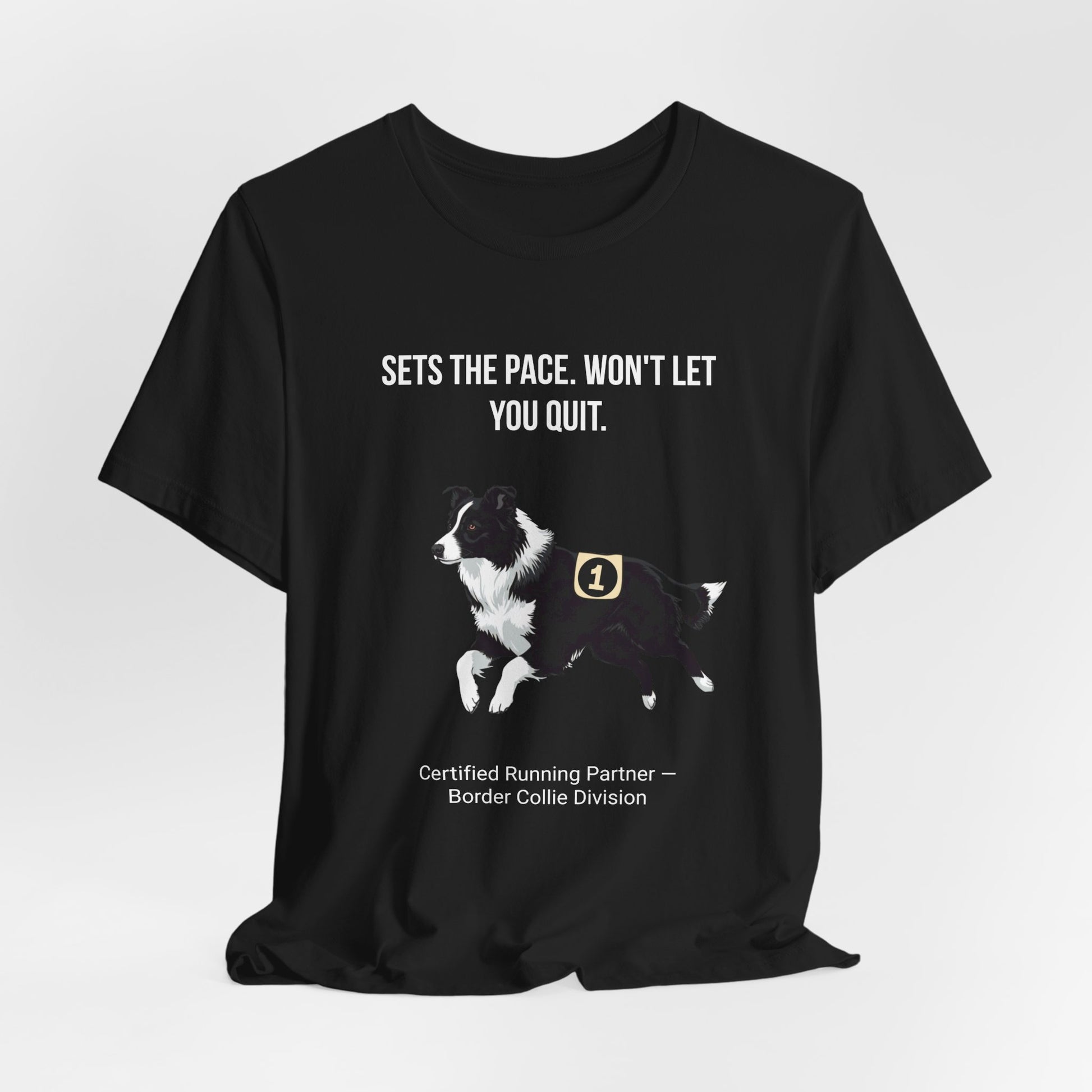 Running Buddy T-Shirt — Funny Border Collie Unisex Tee
