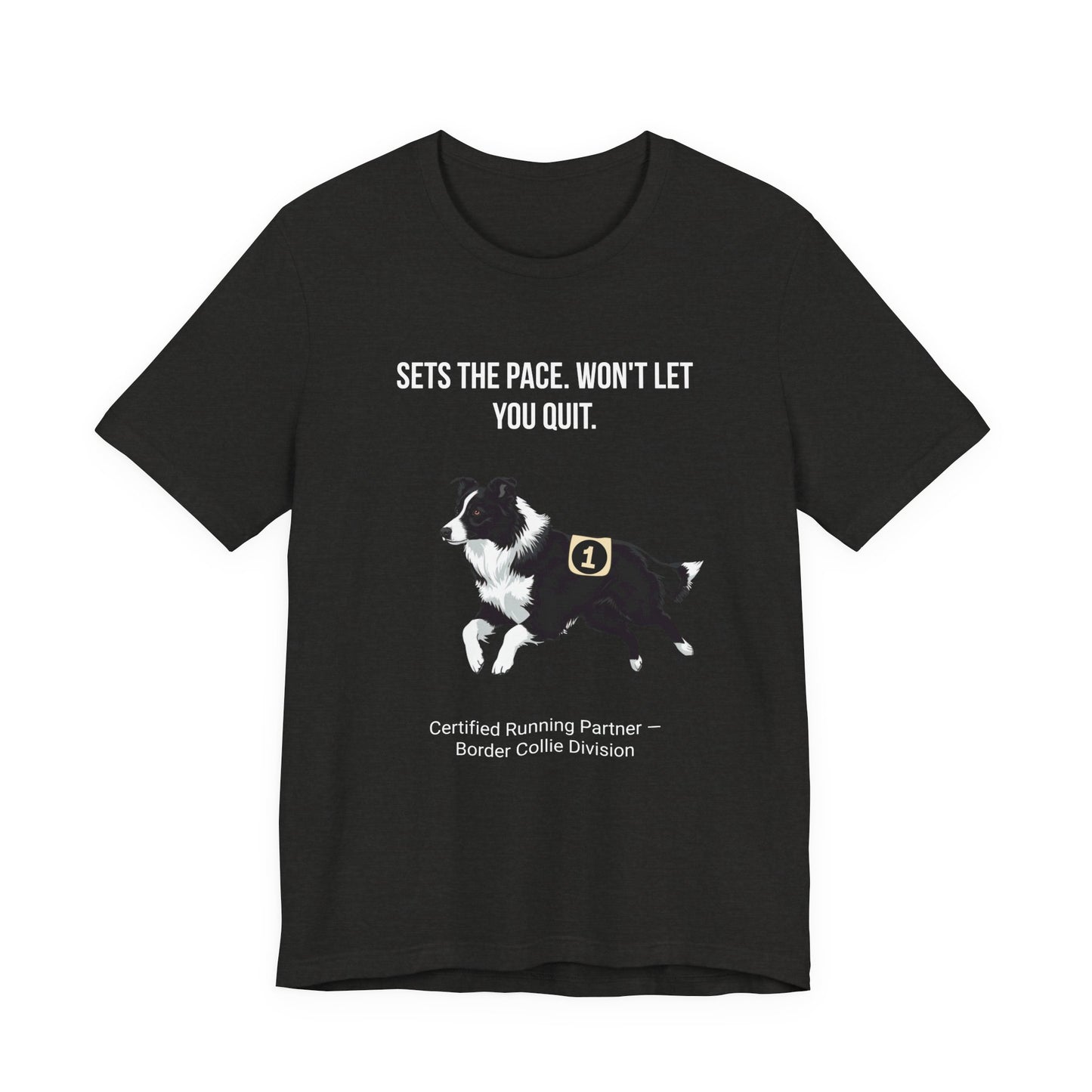 Running Buddy T-Shirt — Funny Border Collie Unisex Tee