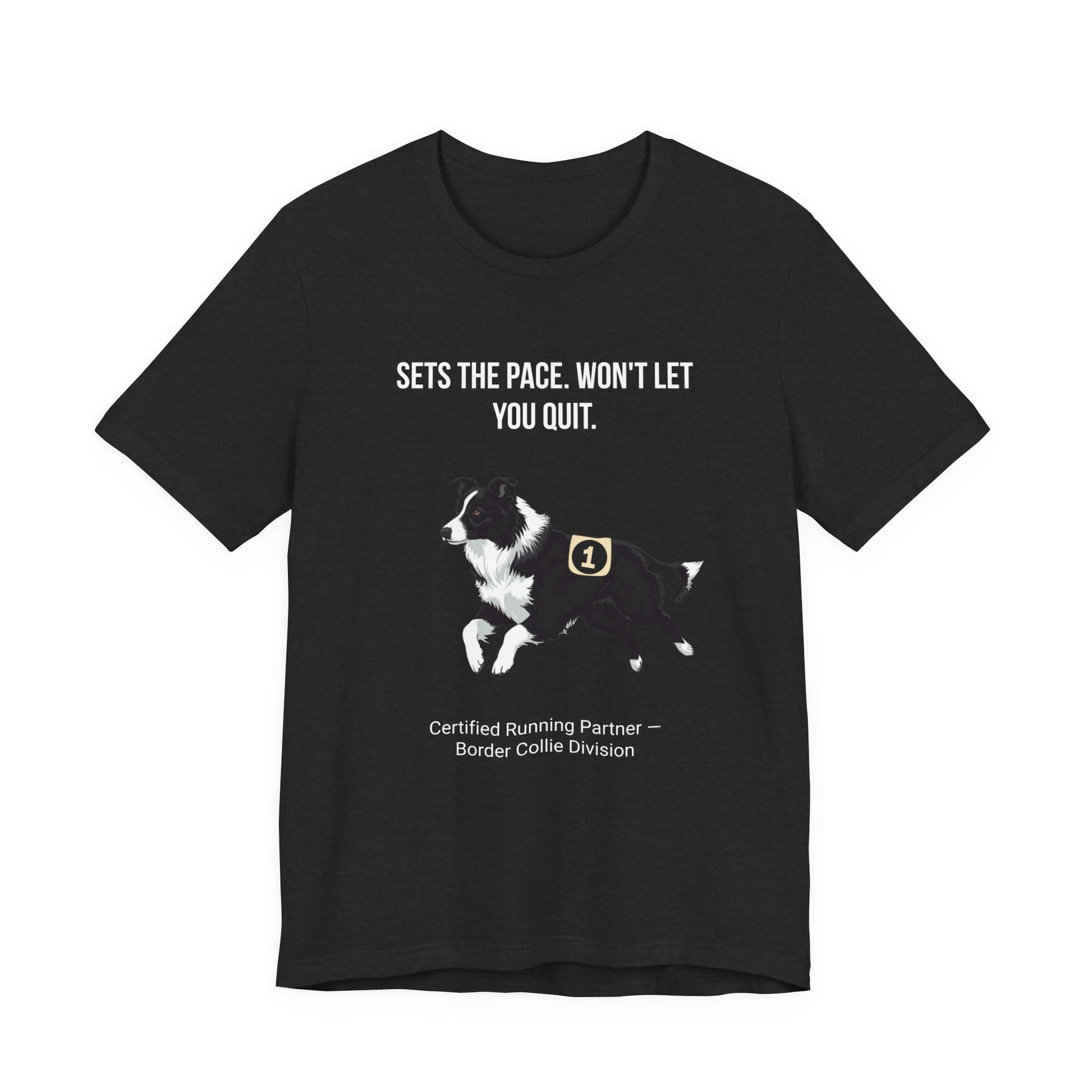 Running Buddy T-Shirt — Funny Border Collie Unisex Tee