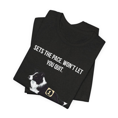 Running Buddy T-Shirt — Funny Border Collie Unisex Tee