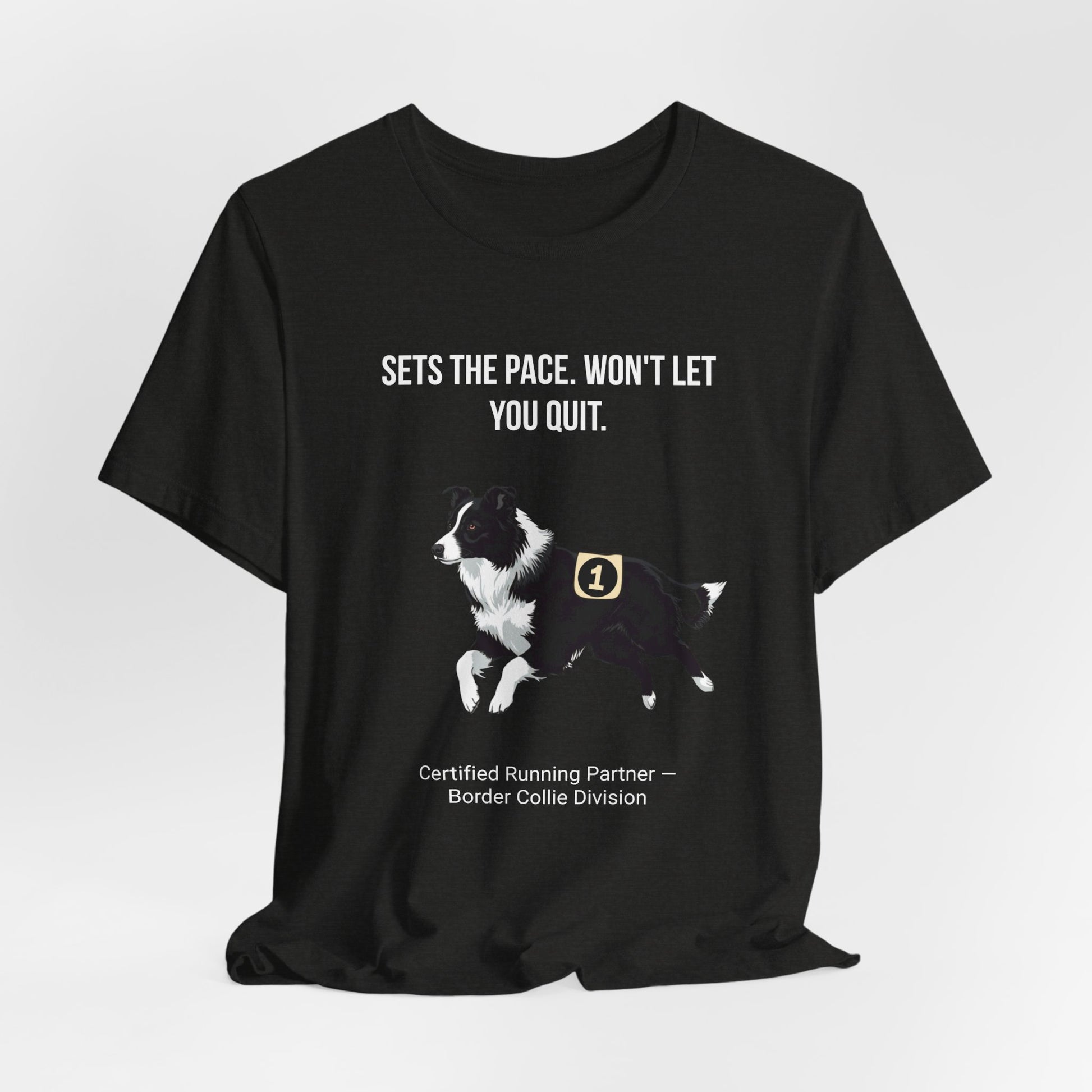 Running Buddy T-Shirt — Funny Border Collie Unisex Tee