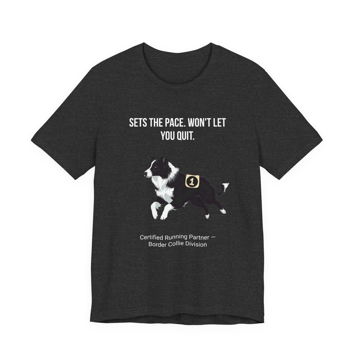 Running Buddy T-Shirt — Funny Border Collie Unisex Tee