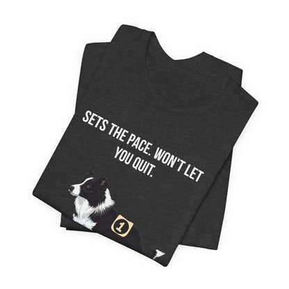 Running Buddy T-Shirt — Funny Border Collie Unisex Tee