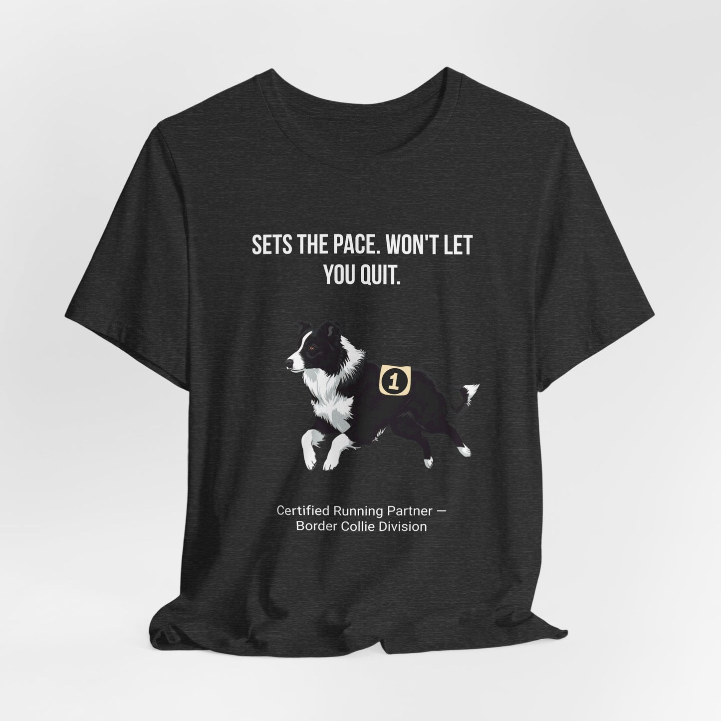 Running Buddy T-Shirt — Funny Border Collie Unisex Tee