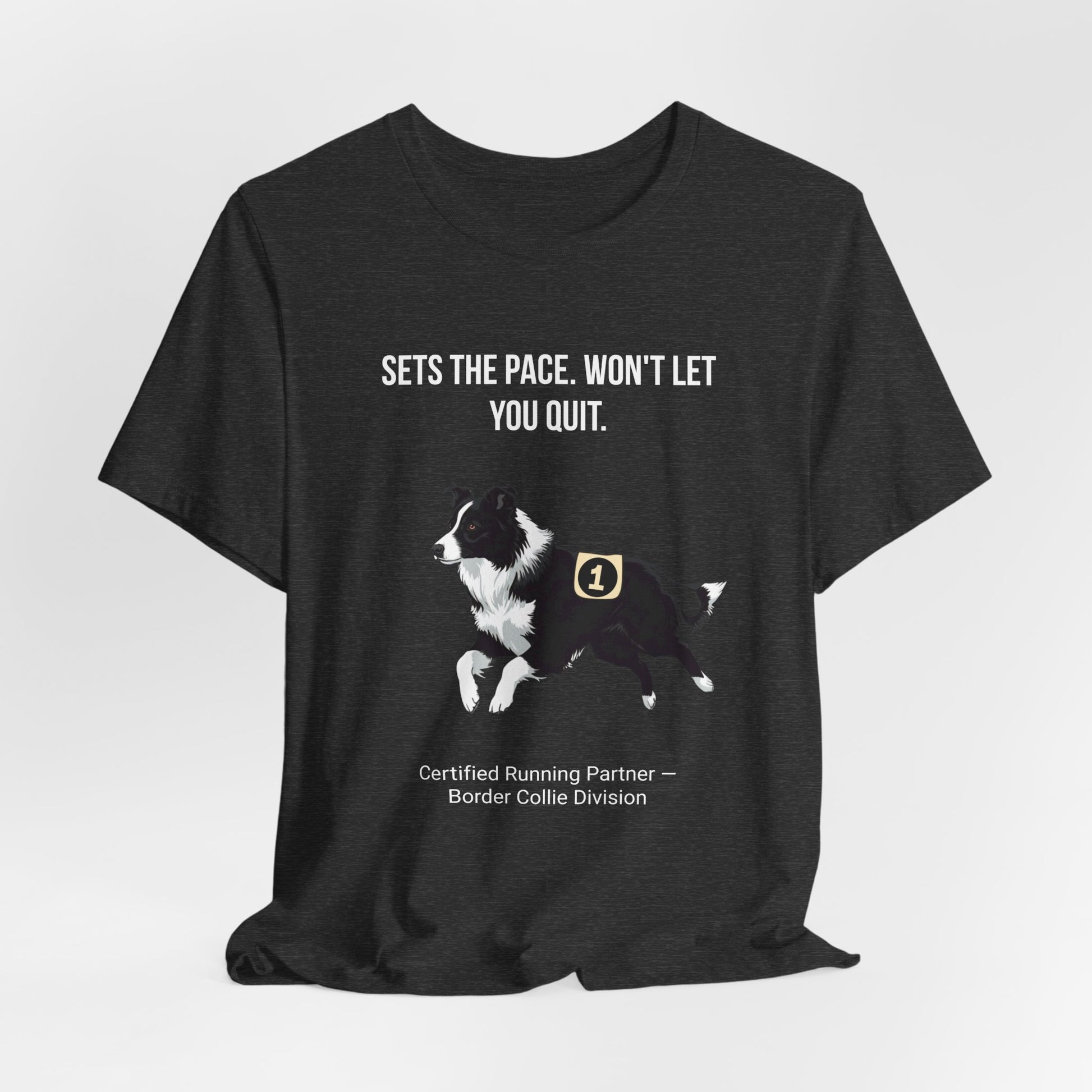 Running Buddy T-Shirt — Funny Border Collie Unisex Tee