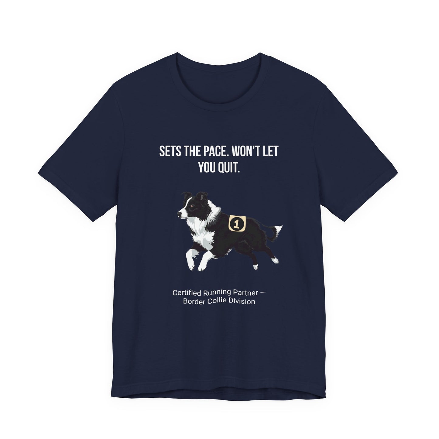 Running Buddy T-Shirt — Funny Border Collie Unisex Tee