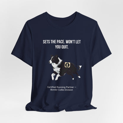 Running Buddy T-Shirt — Funny Border Collie Unisex Tee