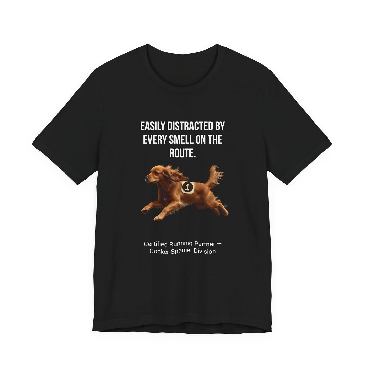 Running Buddy T-Shirt — Funny Cocker Spaniel Unisex Tee