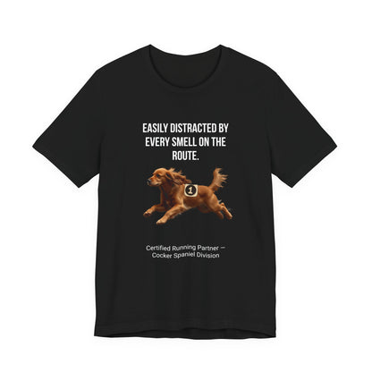 Running Buddy T-Shirt — Funny Cocker Spaniel Unisex Tee