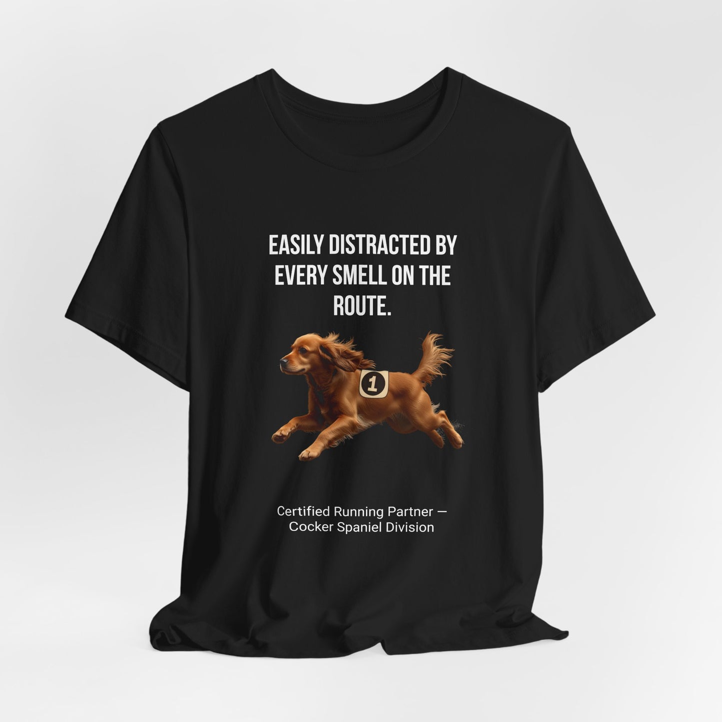 Running Buddy T-Shirt — Funny Cocker Spaniel Unisex Tee