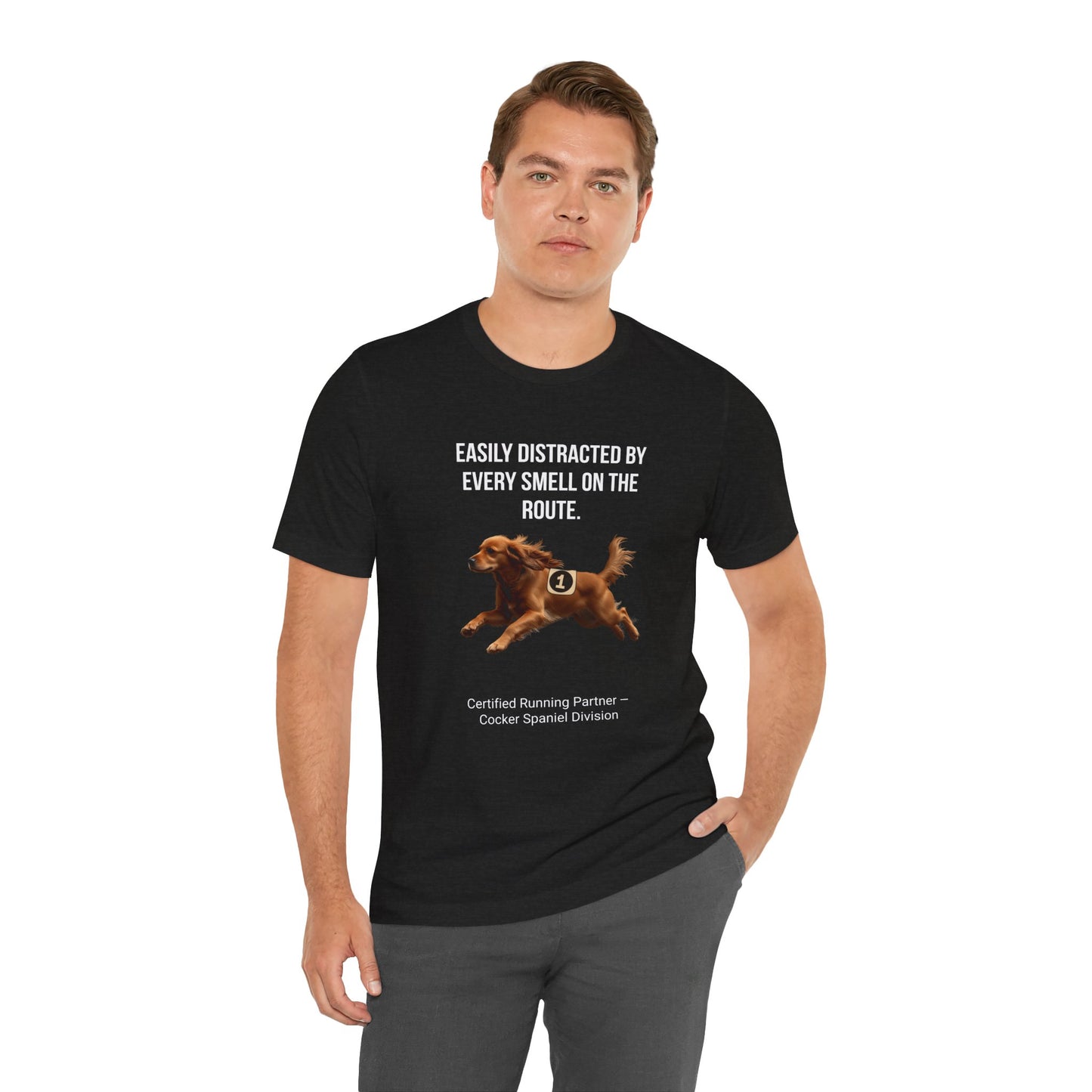 Running Buddy T-Shirt — Funny Cocker Spaniel Unisex Tee