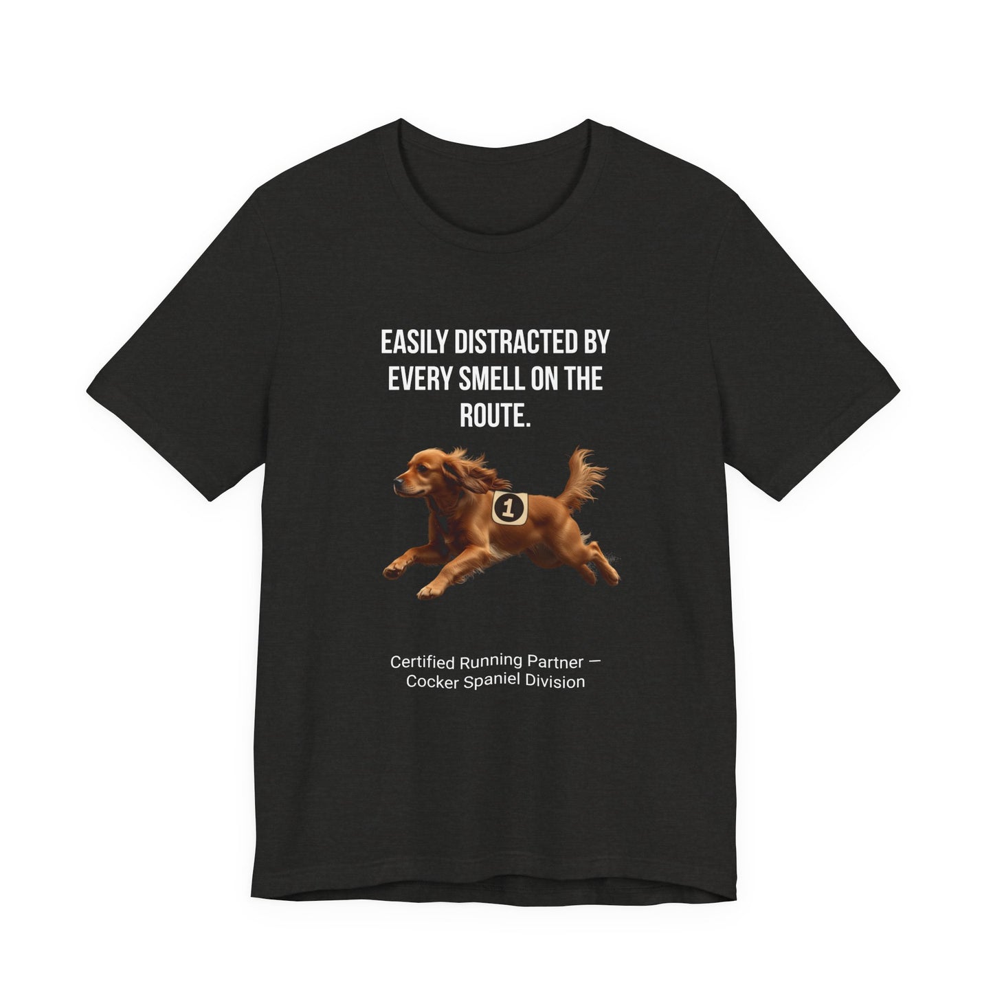 Running Buddy T-Shirt — Funny Cocker Spaniel Unisex Tee
