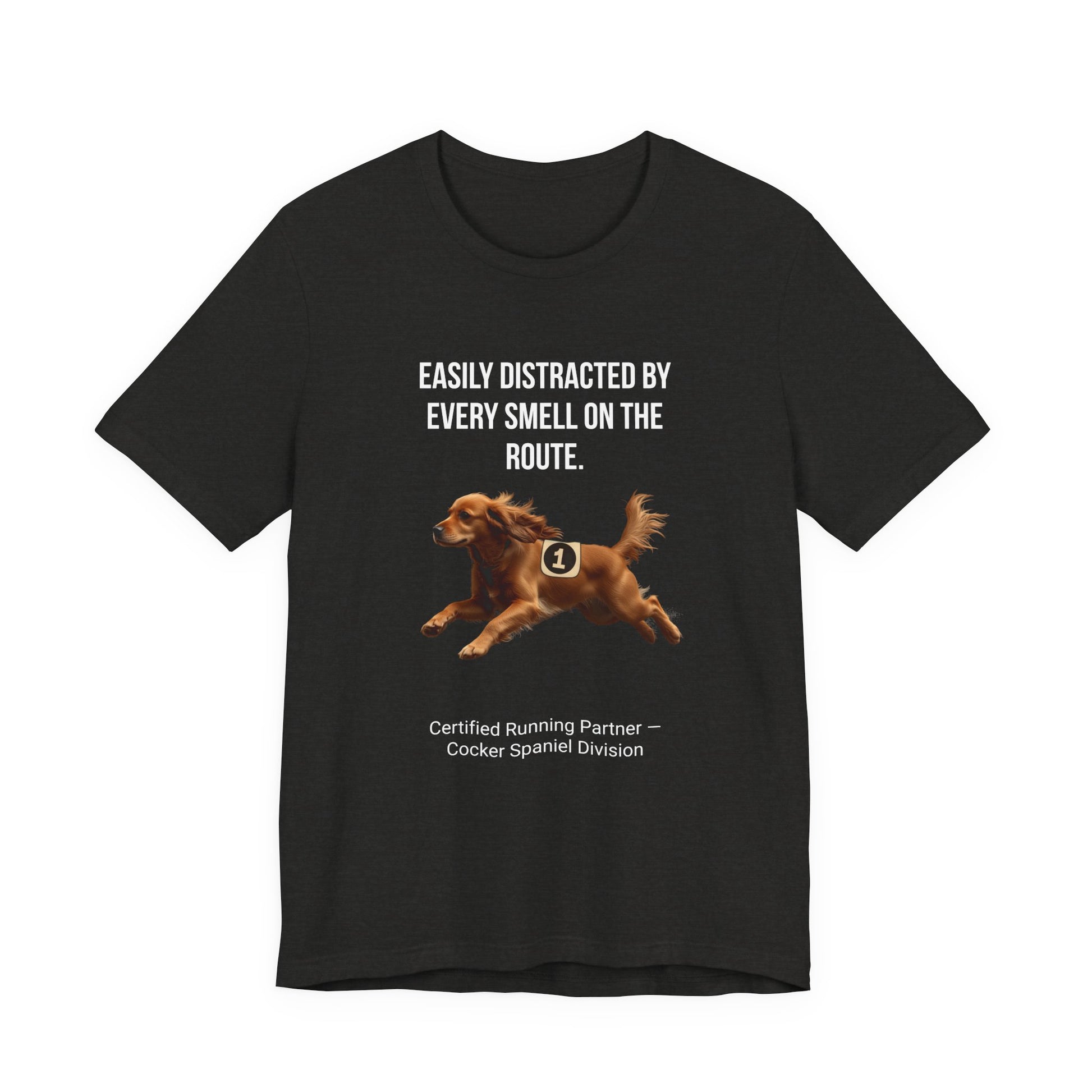 Running Buddy T-Shirt — Funny Cocker Spaniel Unisex Tee