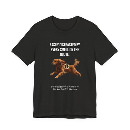 Running Buddy T-Shirt — Funny Cocker Spaniel Unisex Tee