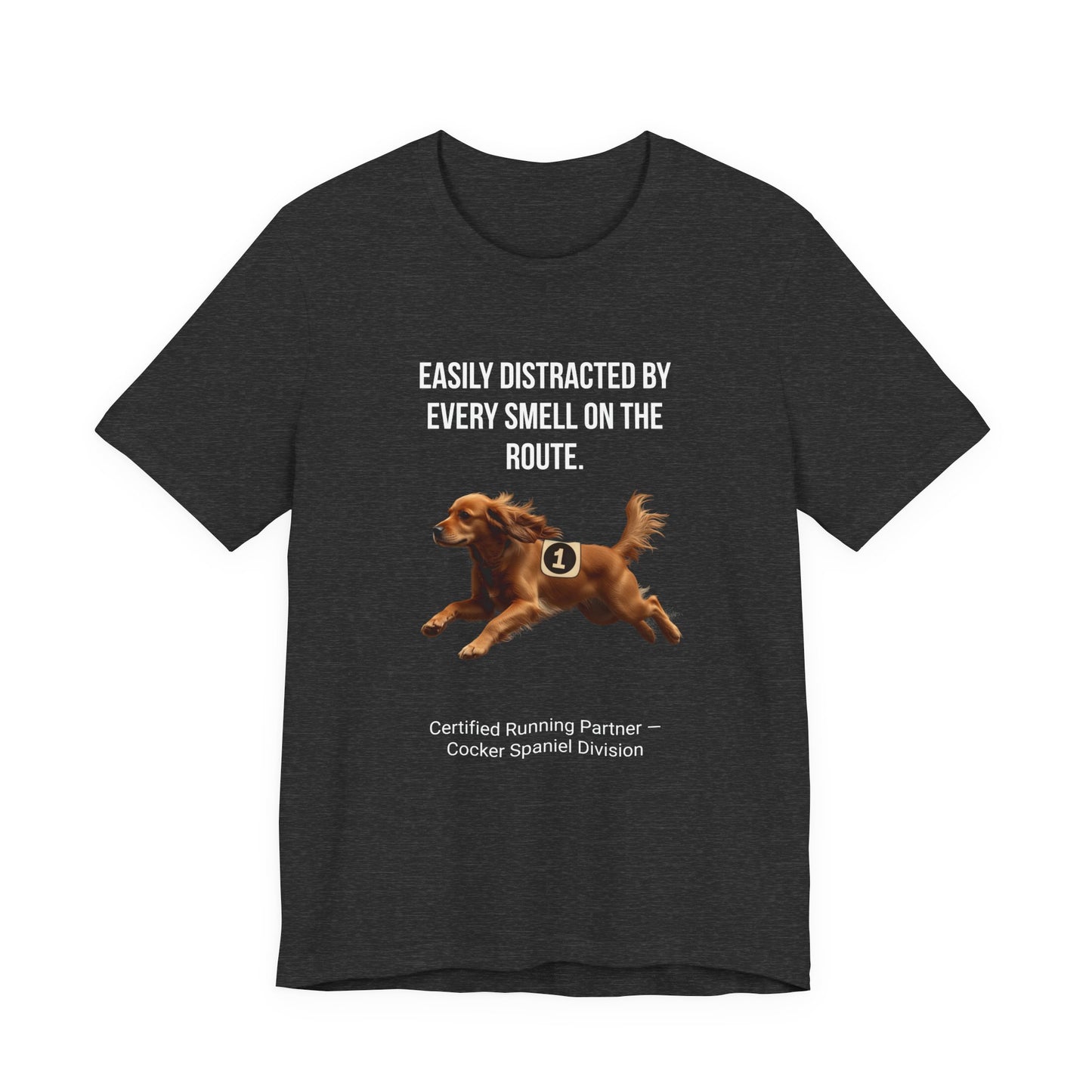 Running Buddy T-Shirt — Funny Cocker Spaniel Unisex Tee