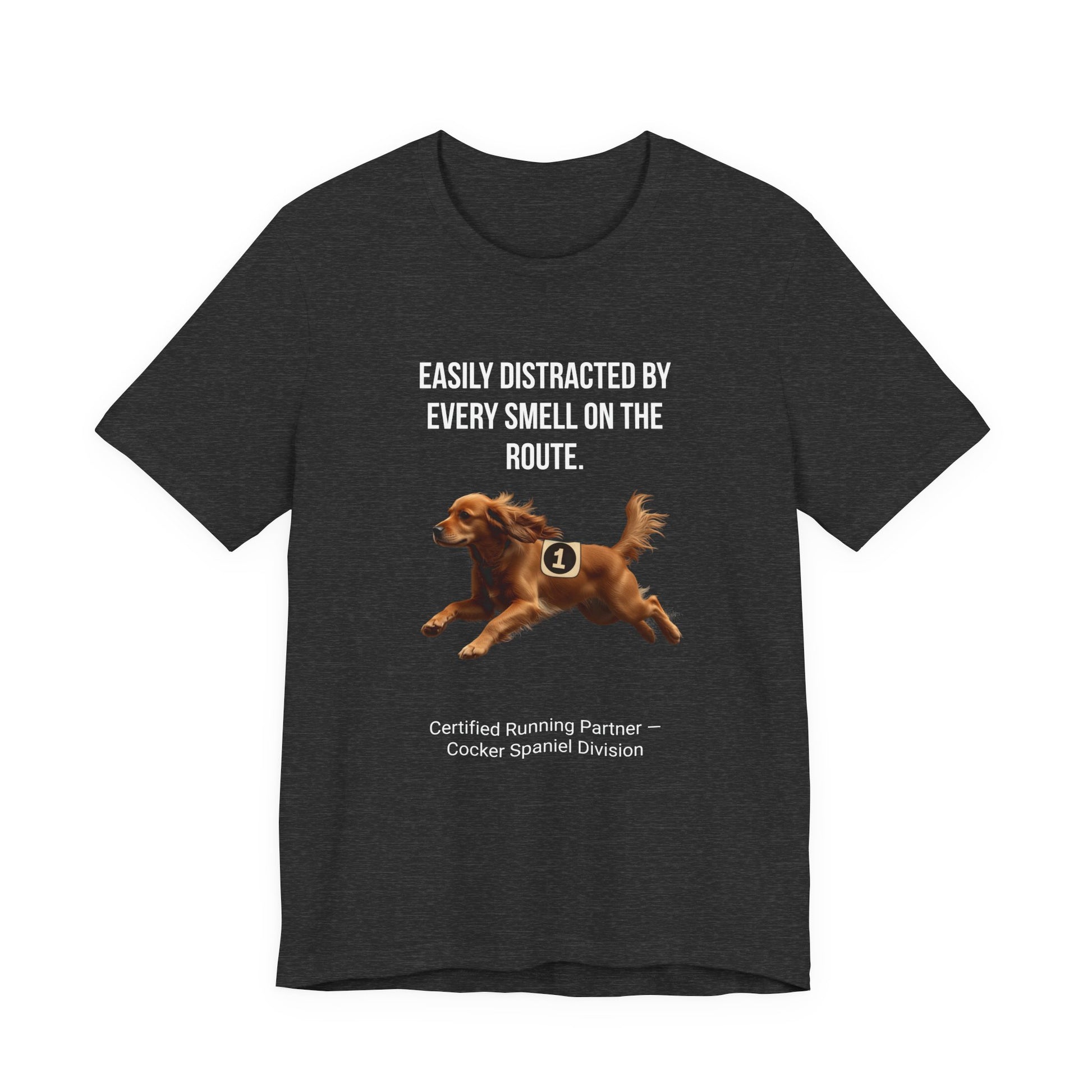 Running Buddy T-Shirt — Funny Cocker Spaniel Unisex Tee
