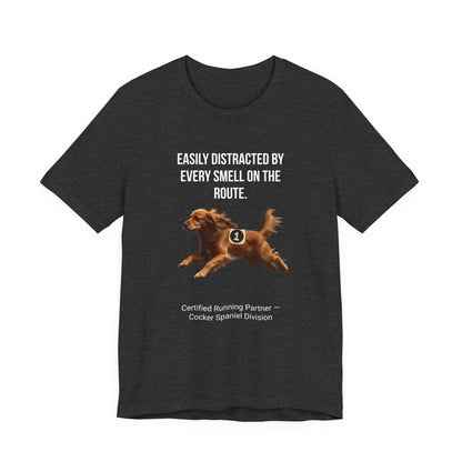 Running Buddy T-Shirt — Funny Cocker Spaniel Unisex Tee