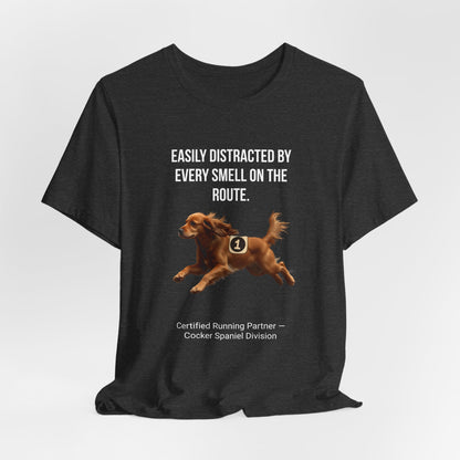 Running Buddy T-Shirt — Funny Cocker Spaniel Unisex Tee