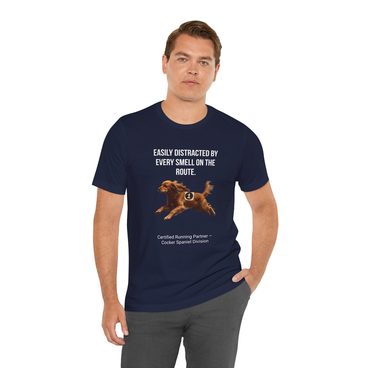 Running Buddy T-Shirt — Funny Cocker Spaniel Unisex Tee