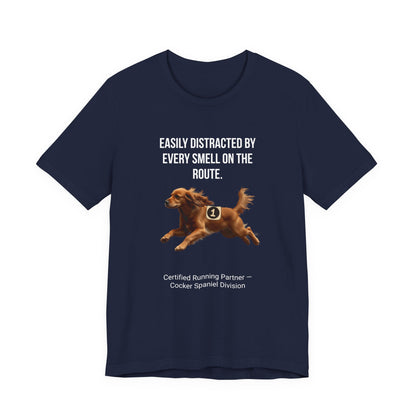 Running Buddy T-Shirt — Funny Cocker Spaniel Unisex Tee