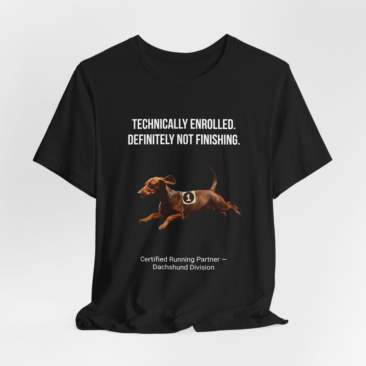 Running Buddy T-Shirt — Funny Dachshund Unisex Tee