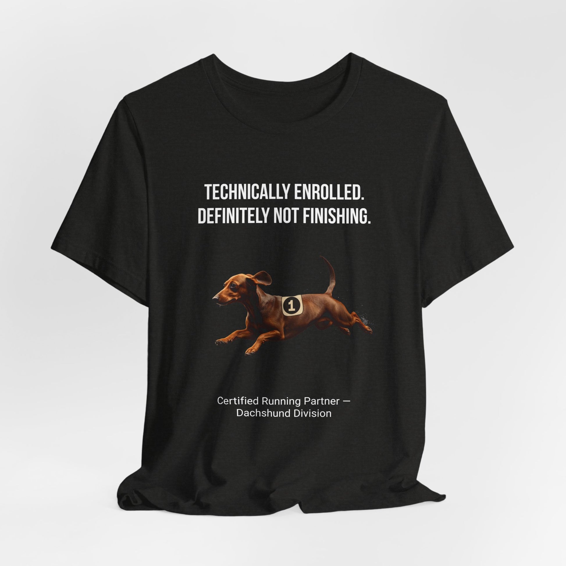 Running Buddy T-Shirt — Funny Dachshund Unisex Tee