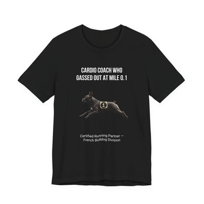 Running Buddy T-Shirt — Funny French Bulldog Unisex Tee