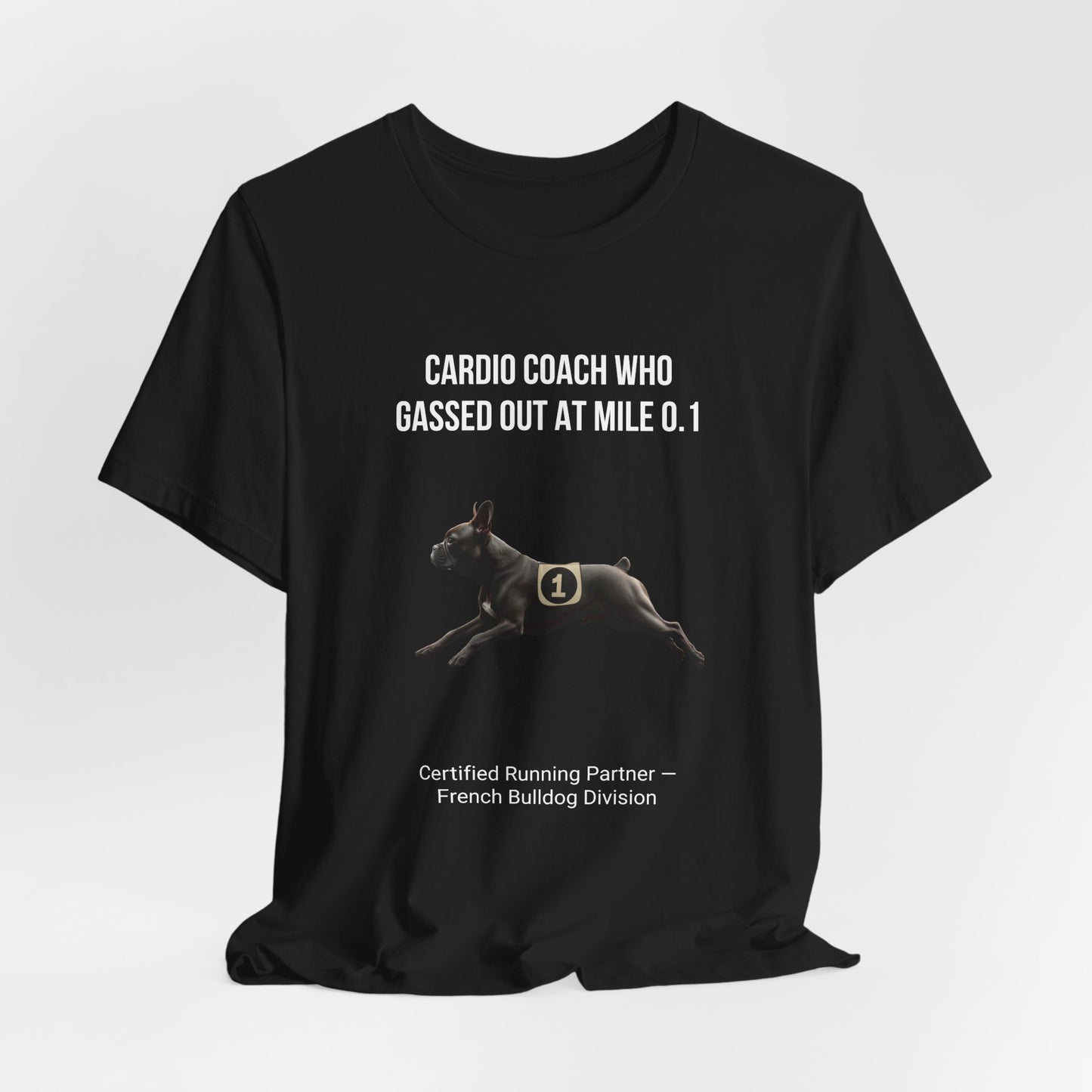 Running Buddy T-Shirt — Funny French Bulldog Unisex Tee