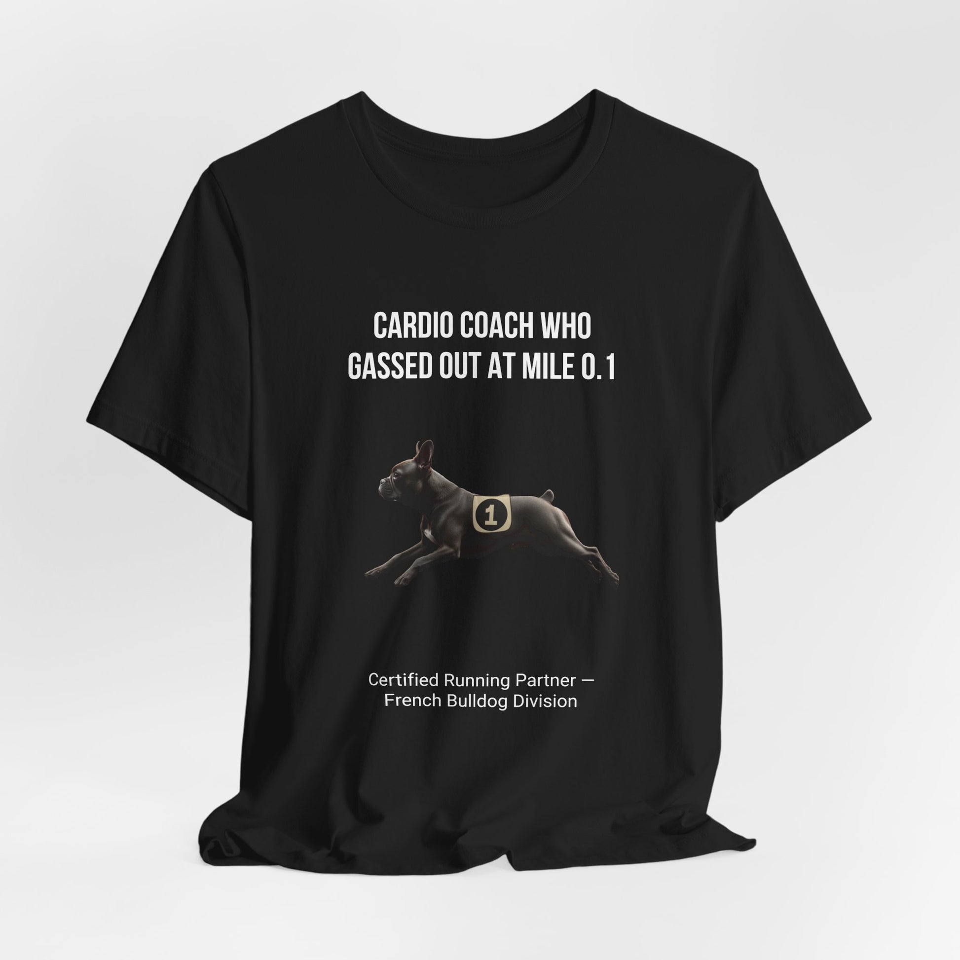 Running Buddy T-Shirt — Funny French Bulldog Unisex Tee