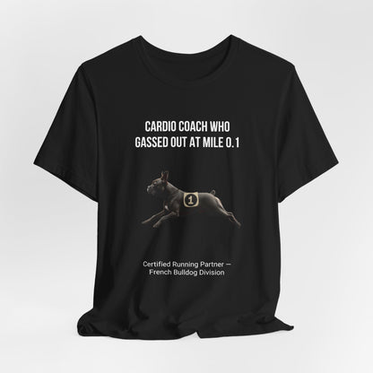 Running Buddy T-Shirt — Funny French Bulldog Unisex Tee