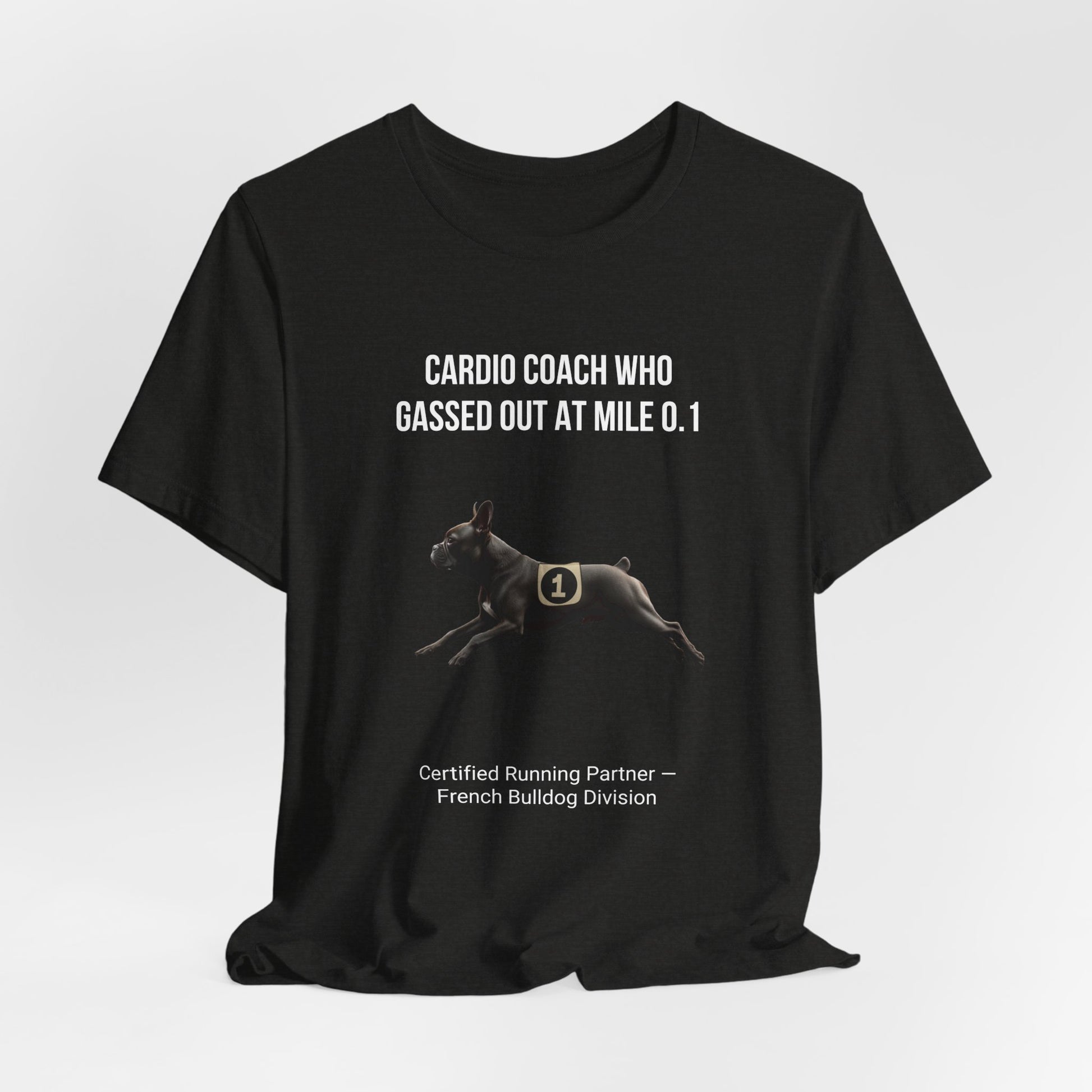 Running Buddy T-Shirt — Funny French Bulldog Unisex Tee