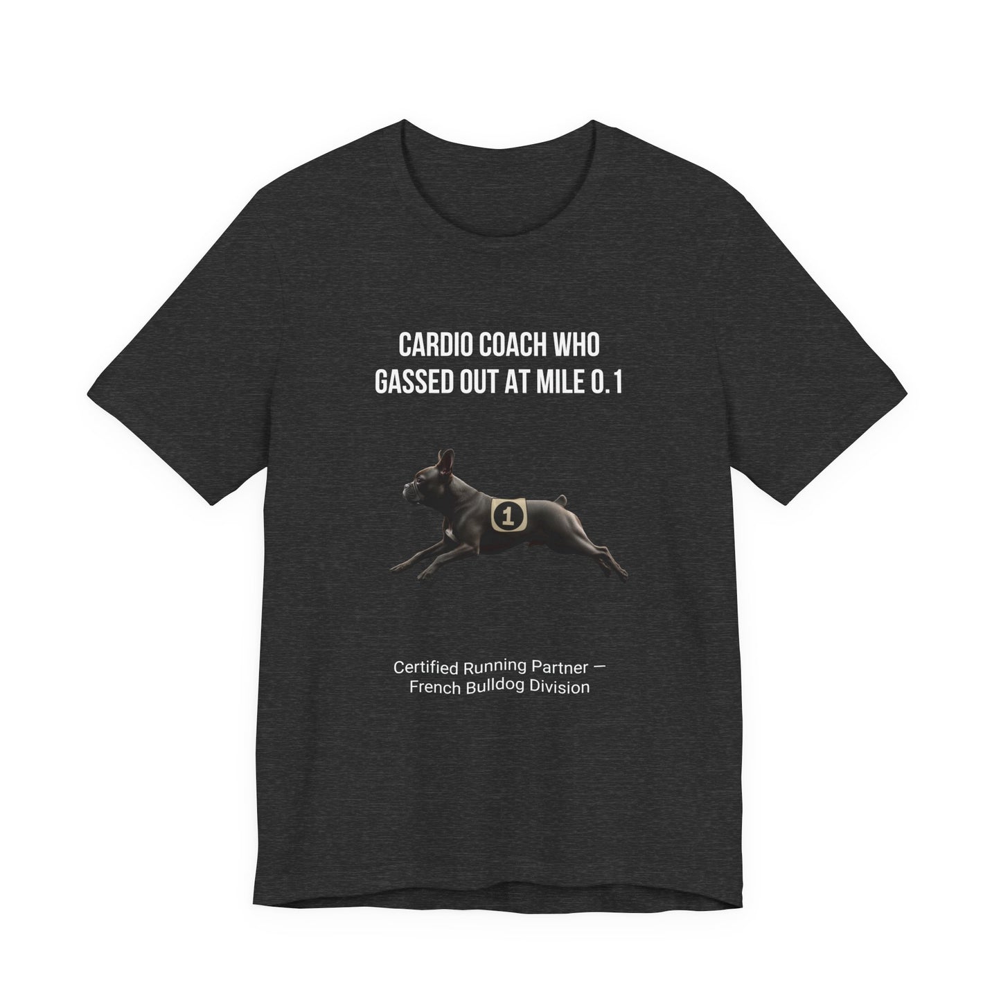 Running Buddy T-Shirt — Funny French Bulldog Unisex Tee