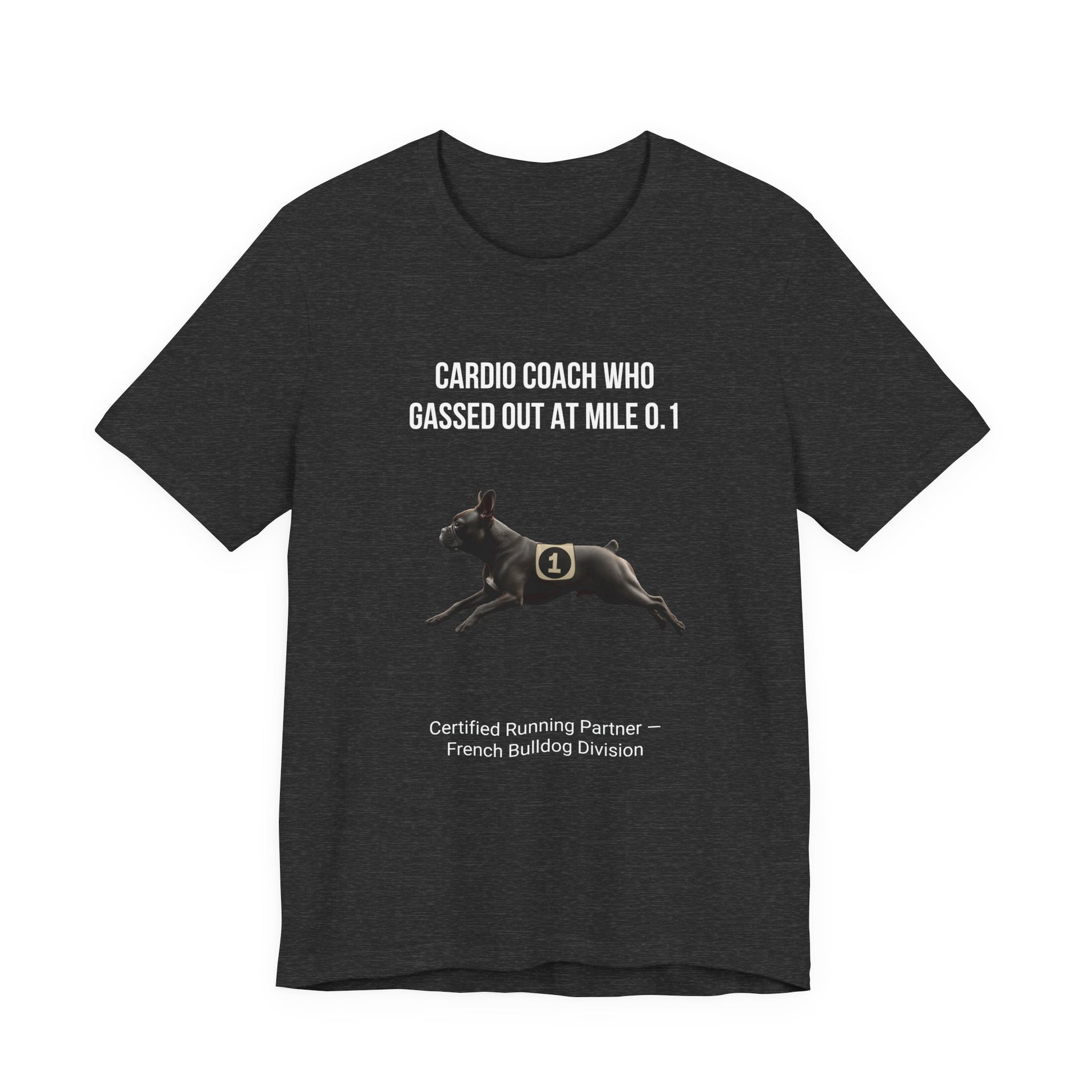 Running Buddy T-Shirt — Funny French Bulldog Unisex Tee