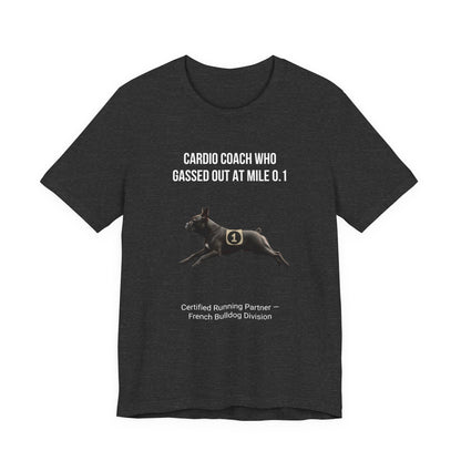 Running Buddy T-Shirt — Funny French Bulldog Unisex Tee