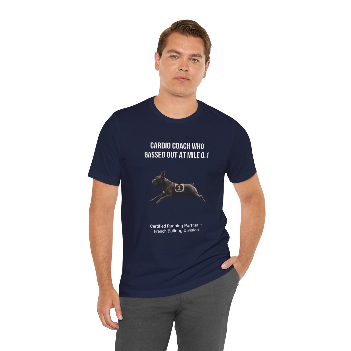 Running Buddy T-Shirt — Funny French Bulldog Unisex Tee