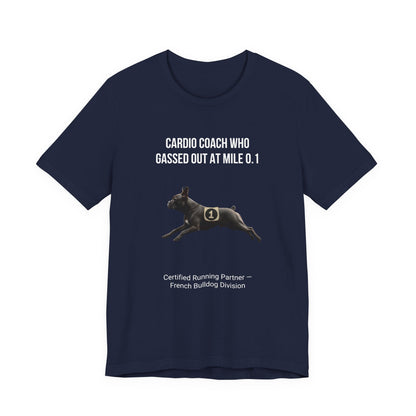 Running Buddy T-Shirt — Funny French Bulldog Unisex Tee