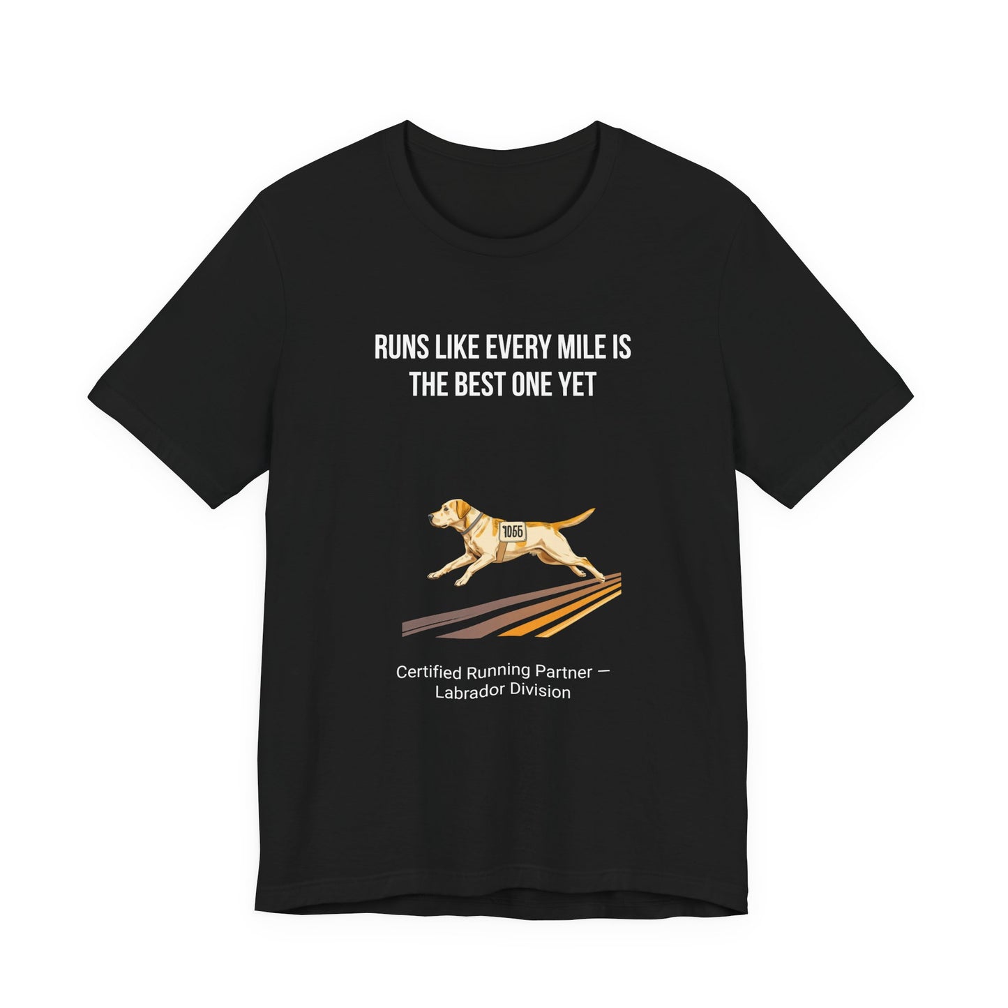 Running Buddy Labrador T-Shirt — Running design, photo 06