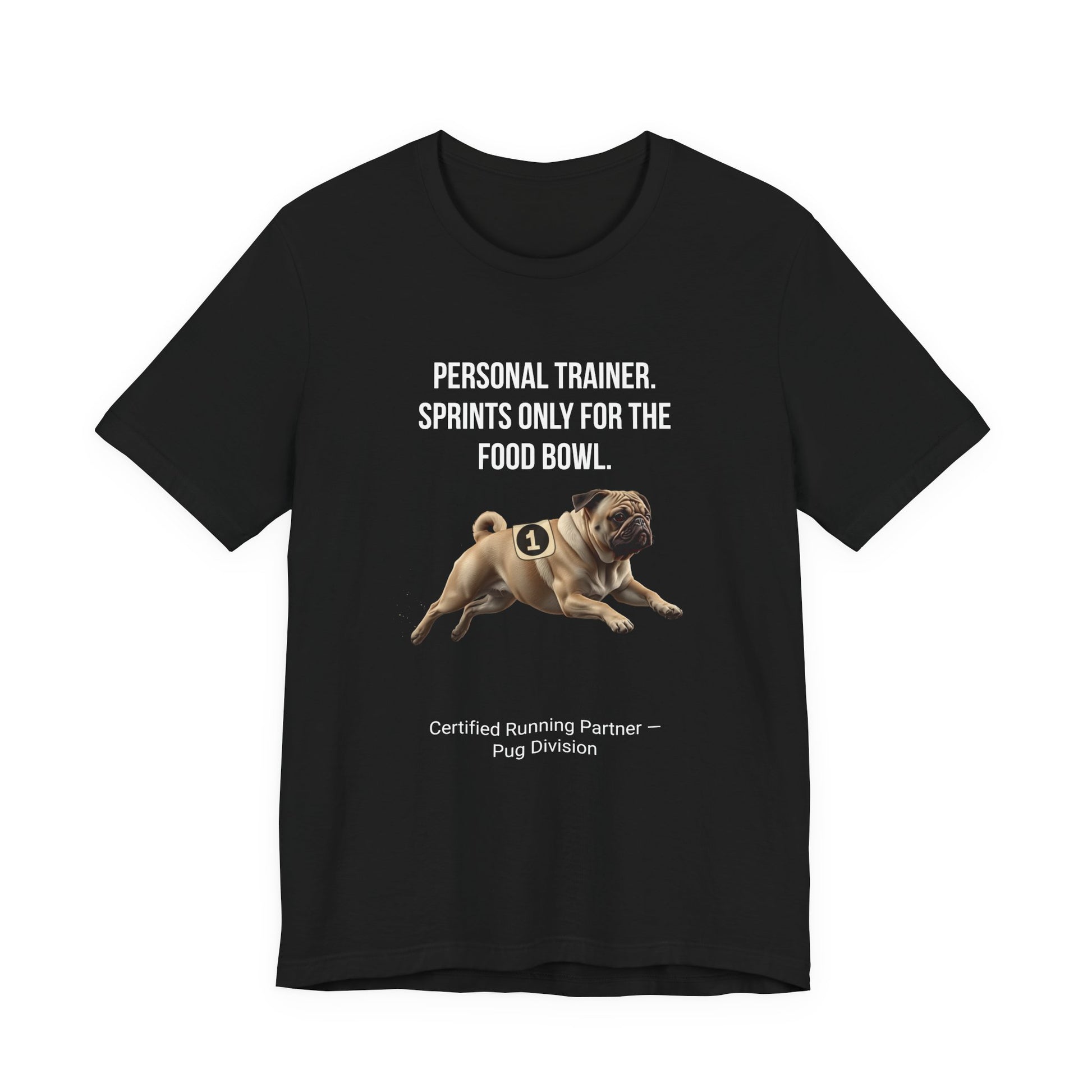 Running Buddy T-Shirt — Funny Pug Unisex Tee