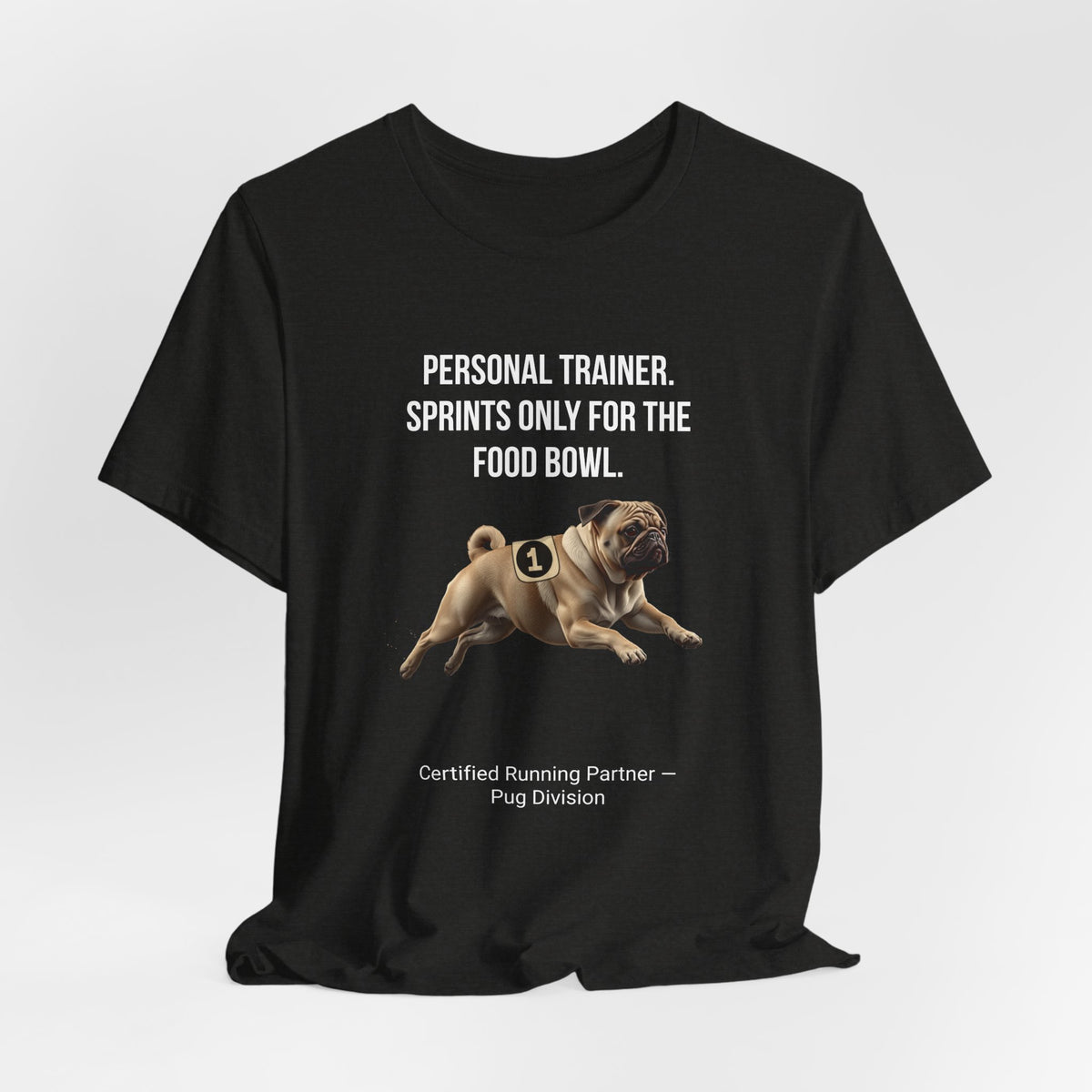 Running Buddy T-Shirt — Funny Pug Unisex Tee