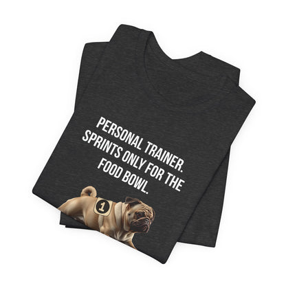 Running Buddy T-Shirt — Funny Pug Unisex Tee