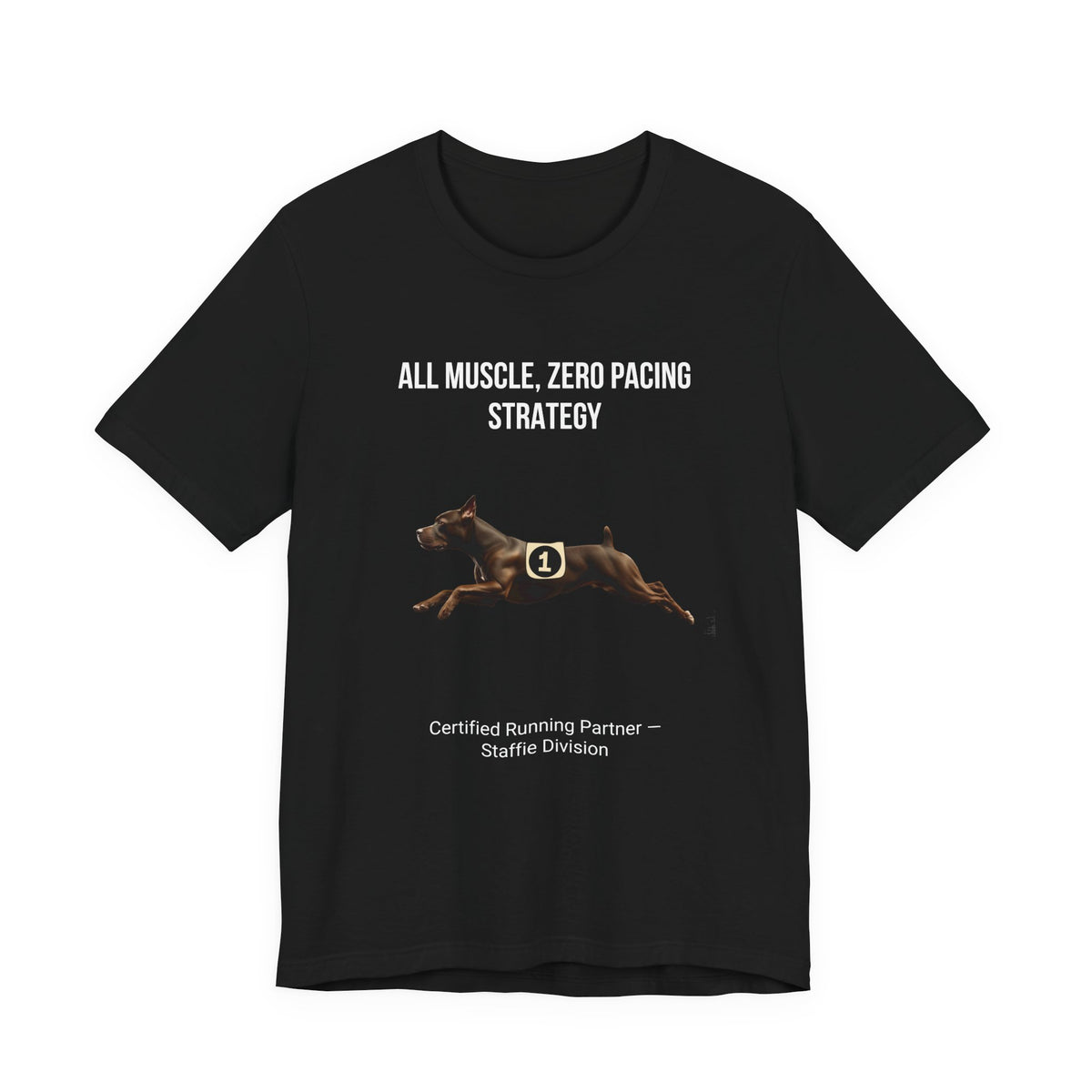 Running Buddy T-Shirt — Funny Staffie Unisex Tee