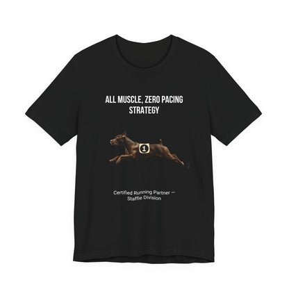 Running Buddy T-Shirt — Funny Staffie Unisex Tee