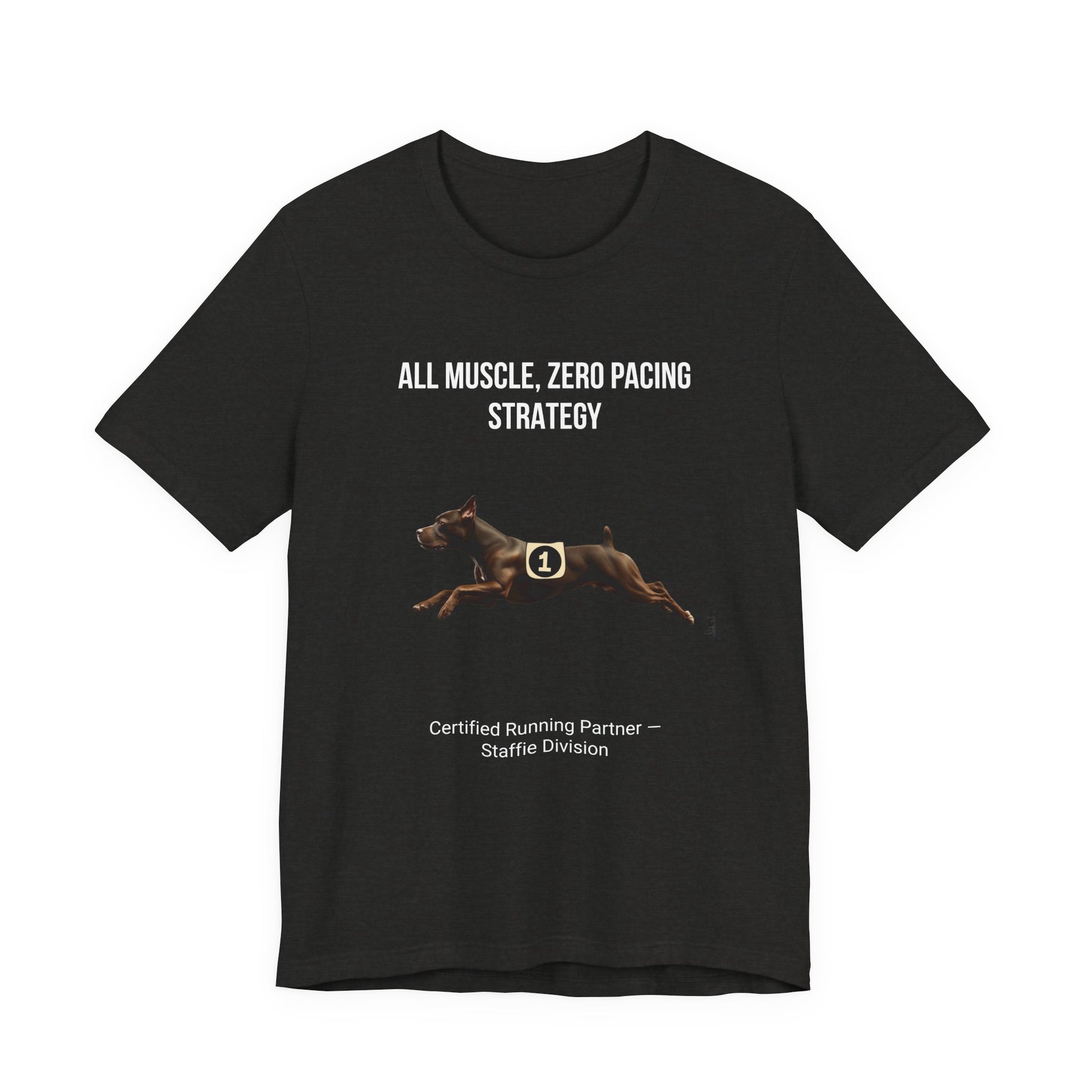 Running Buddy T-Shirt — Funny Staffie Unisex Tee