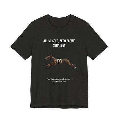 Running Buddy T-Shirt — Funny Staffie Unisex Tee