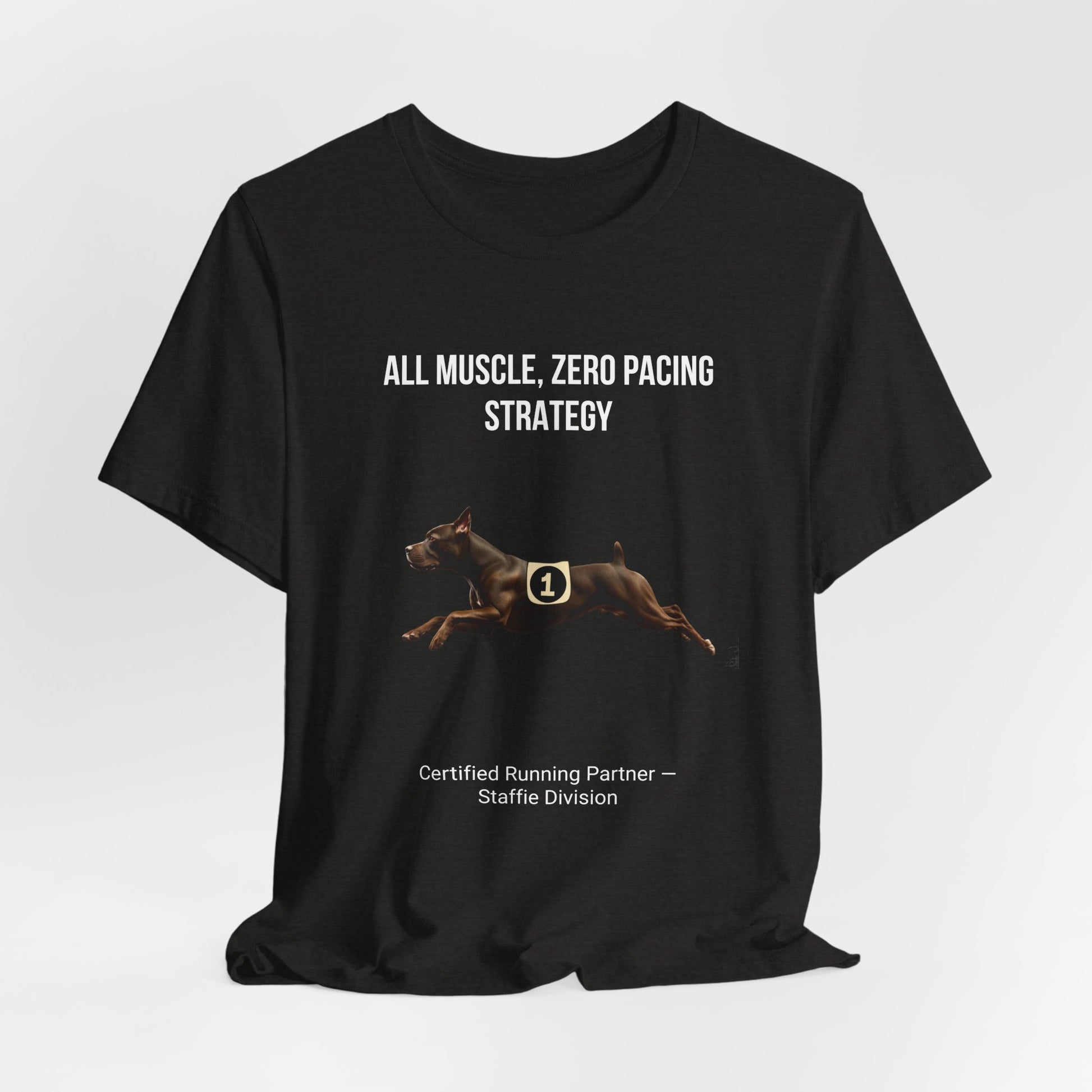 Running Buddy T-Shirt — Funny Staffie Unisex Tee